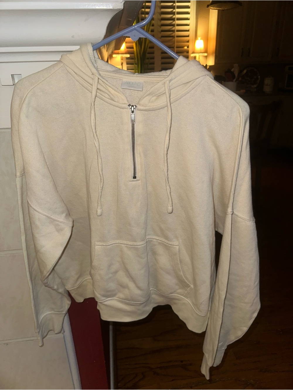 Abound Cream Half-Zip Bomber Hoodie Jacket